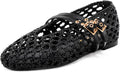 Women's Woven Mary Jane Flats - Mesh Ballet Flats (Style RN7V)