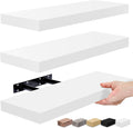 Floating Shelves for Wall 3 Pack - Space Saving White Display