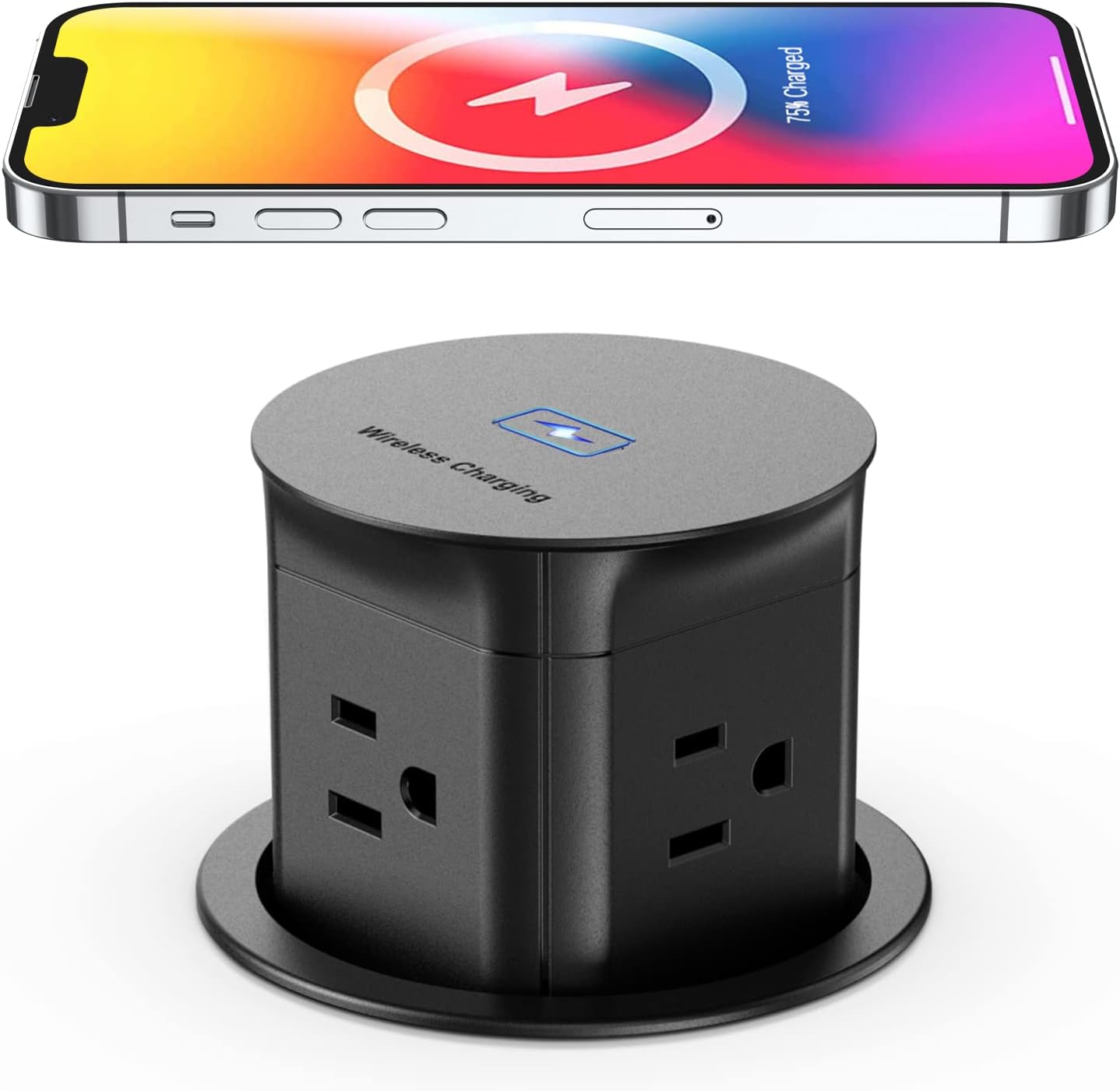 Jgstkcity Pop Up Outlet with Wireless Charger and 4 Outlets