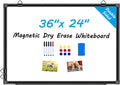 36x24 in Double-Sided Magnetic White Board for Wall - Durable Writing