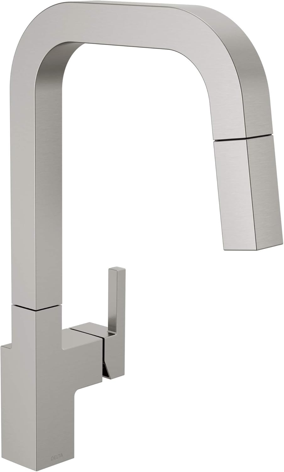 Delta Junction Brushed Nickel Kitchen Faucet with Pull Down Sprayer