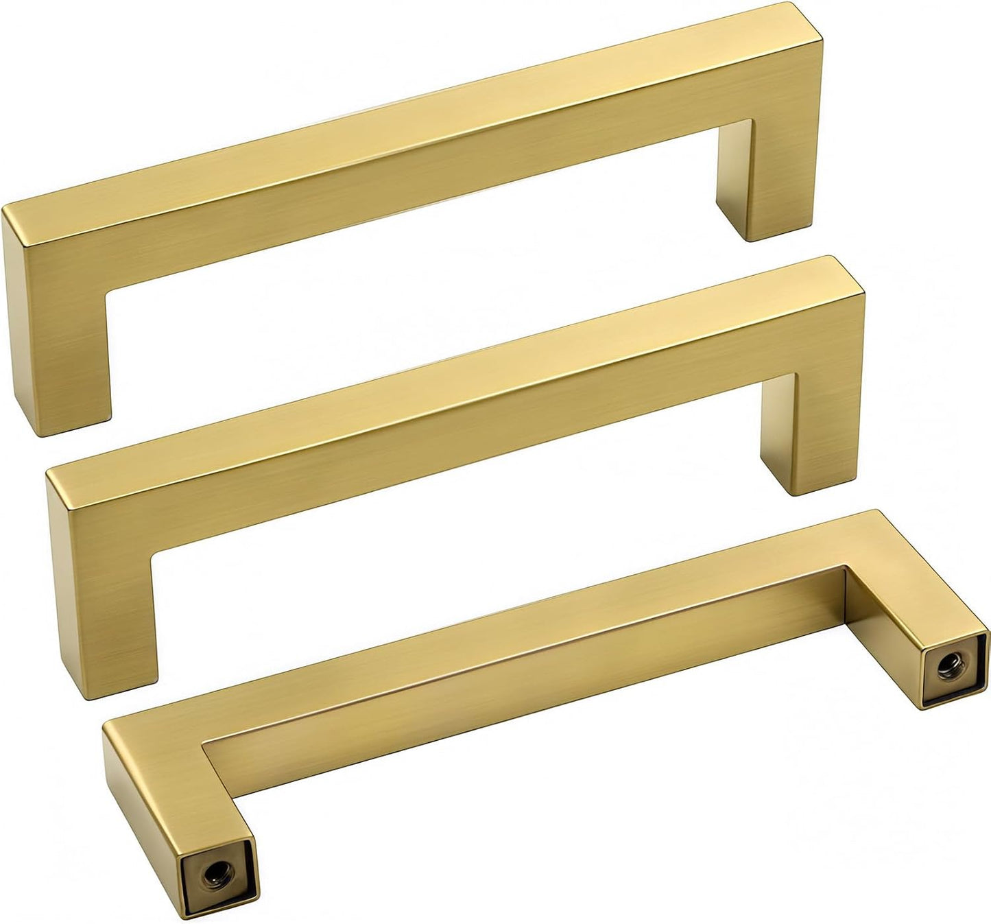 Brushed Brass Cabinet Pulls for Modern Kitchen and Furniture