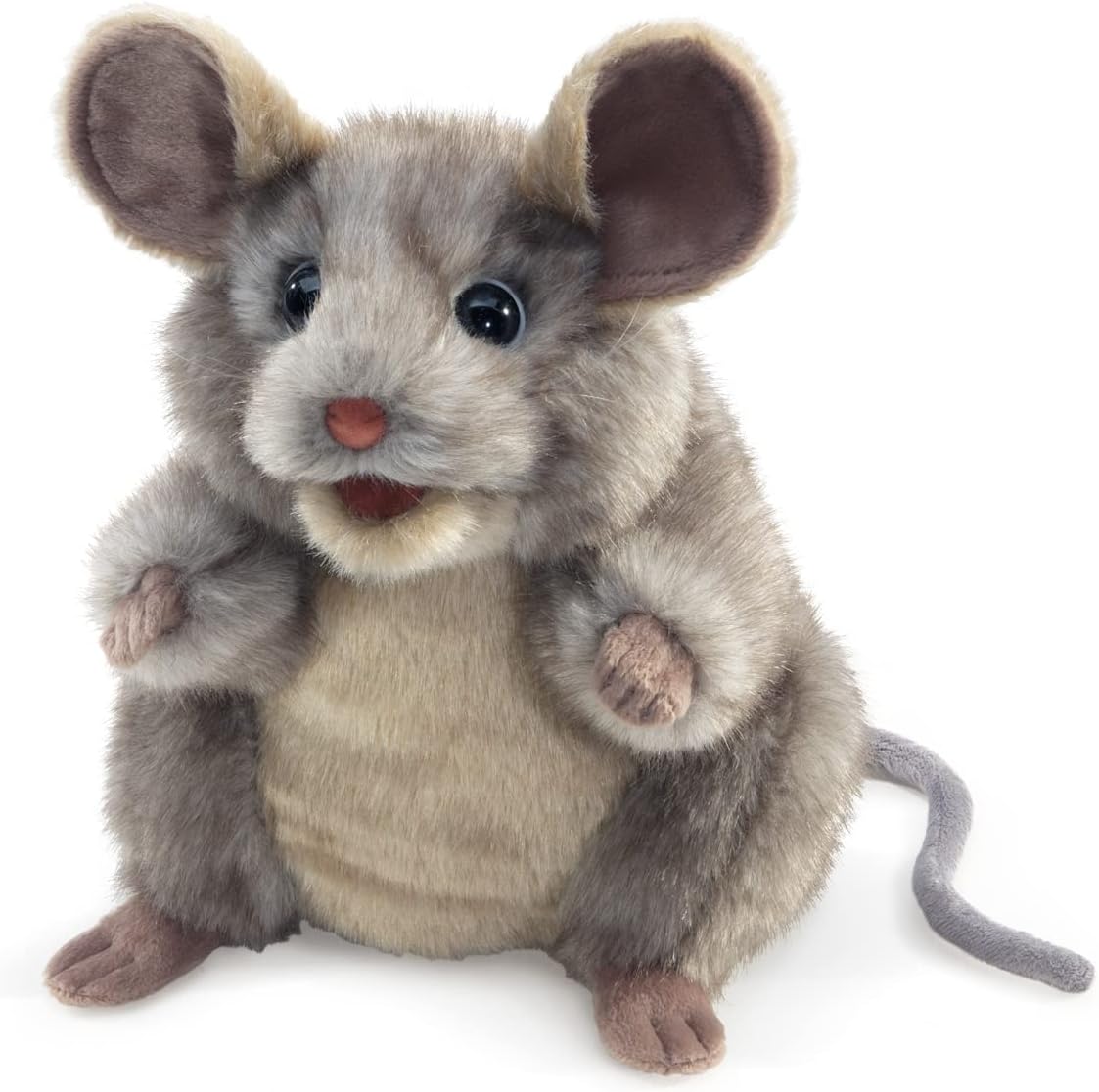 Folkmanis Gray Mouse Hand Puppet for Engaging Storytelling Fun