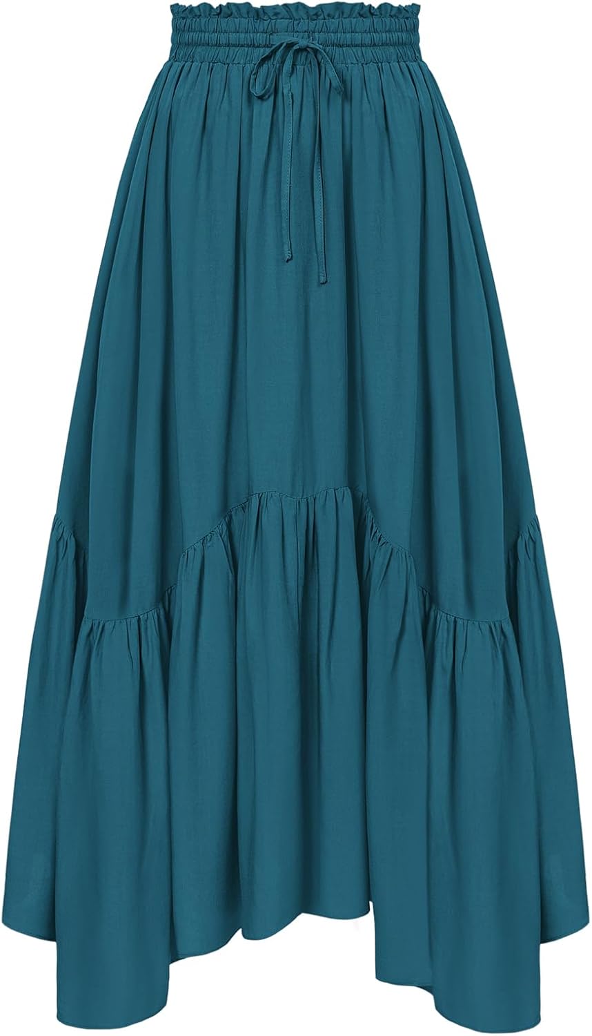 Scarlet Darkness Maxi Skirts for Women High Waist with Pockets