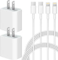 USB C Charger 20W Fast Charging Wall Block for iPhone - Dual Pack