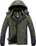 Men's Mountain Waterproof Ski Snow Jacket - Windproof Winter Coat
