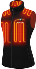 Venustas Womens Fleece Heated Vest with Battery - 6-Zone Warmth