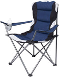 Padded Camping Folding Chair 2-Pack - Comfortable High-Back Seating