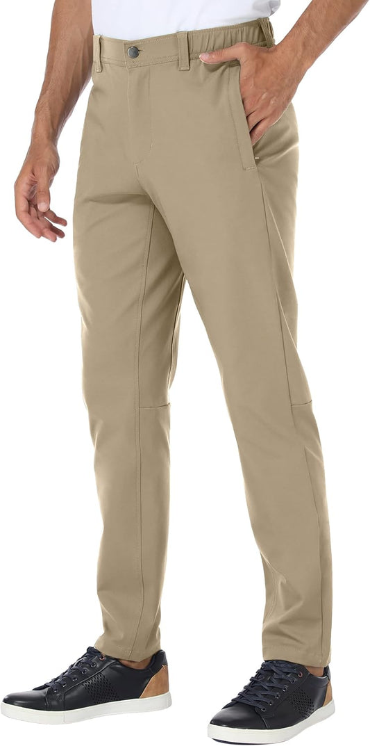 PULI Golf Pants Men Stretch Slim Fit for Work and Hiking