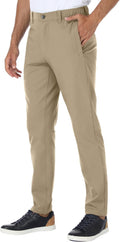 PULI Golf Pants Men Stretch Slim Fit Tapered Waterproof