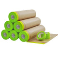 6 Rolls Pre-Taped Masking Paper for Easy Painting Protection
