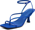 Women's Lace Up Heeled Sandals Square Flip Flop Kitten (Style DLMY)