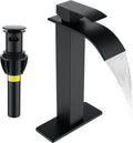 Fransiton Tall Vessel Sink Faucet Matte Black - Waterfall Single