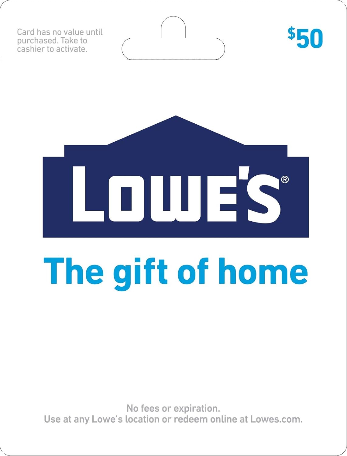 Lowe's Gift Card for Home Improvement and DIY Projects