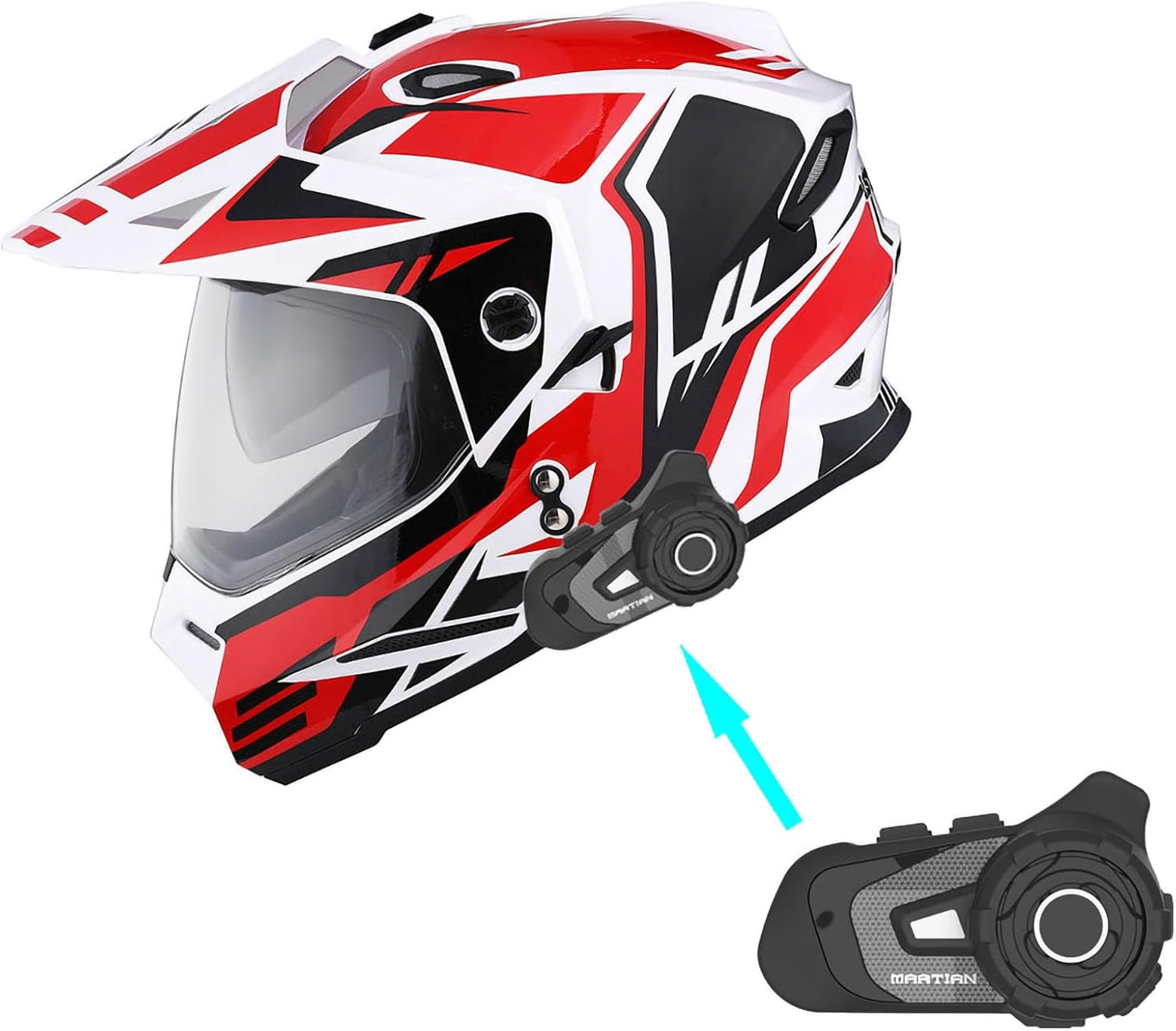 1Storm Dual Sport Motorcycle Full Face Helmet with Bluetooth