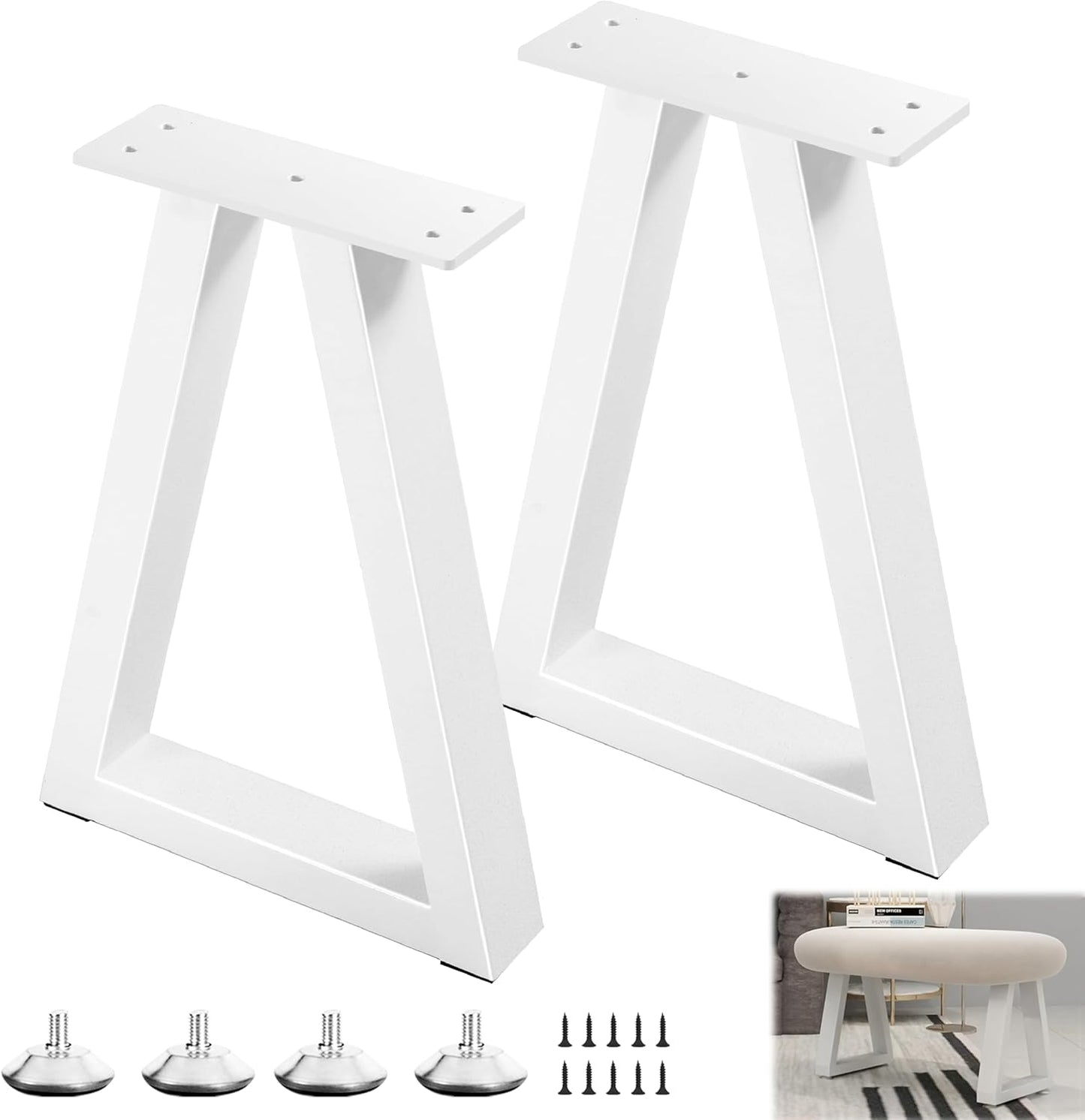16 Inch Metal Table Legs for DIY Furniture - Sturdy & Modern