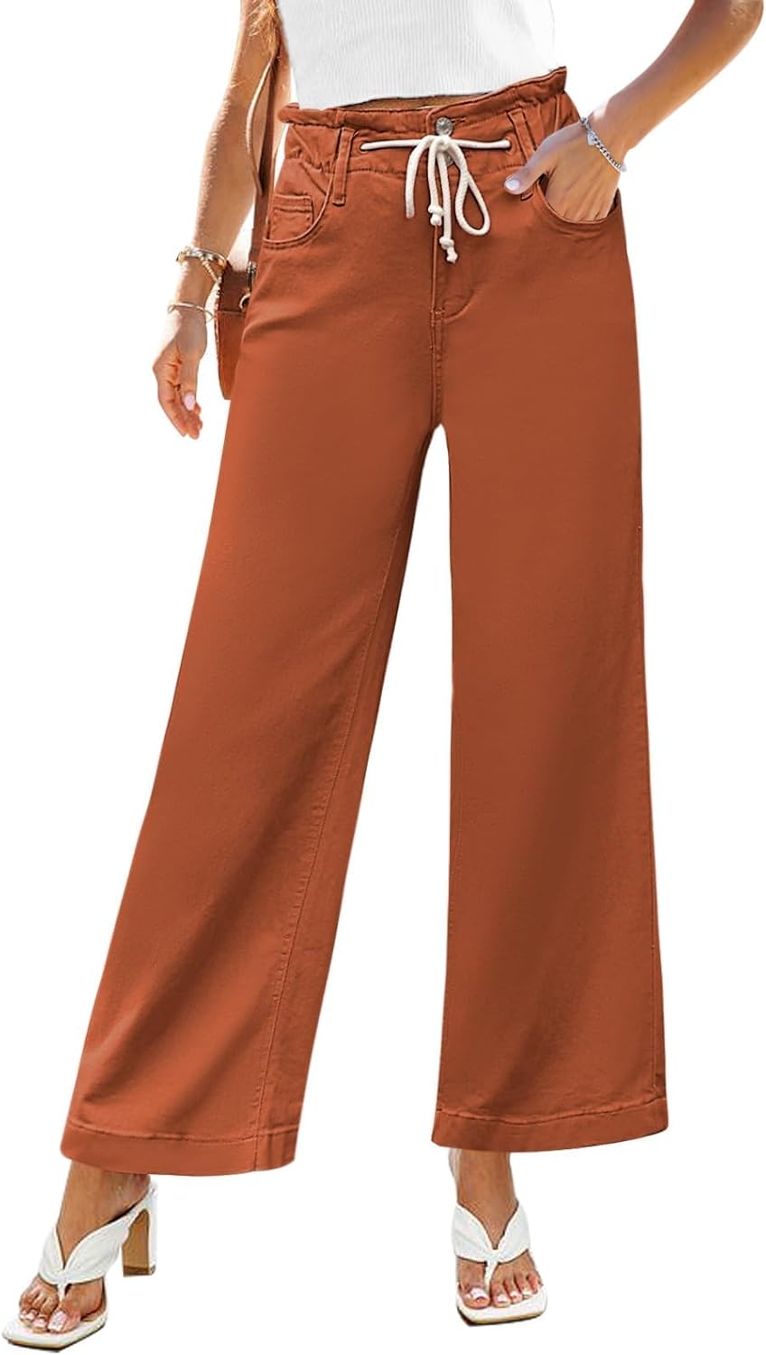GRAPENT Wide Leg Jeans for Women - Stylish High Waisted Pants
