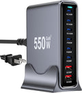 550W USB C Fast Charger Block PD 3.1 140W 8-Port Charging Station
