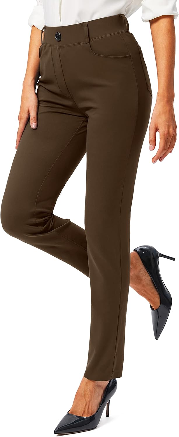 Rammus Womens Yoga Dress Pants with Pockets for Work and Casual