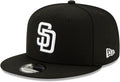 New Era MLB 9Fifty Black White Primary Logo Snapback Hat - Classic Fit