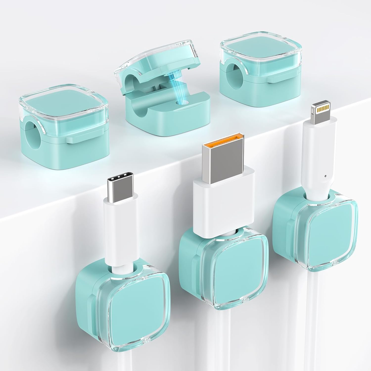 6 Pack Magnetic Cord Organizer - Tangle-Free Wires Anywhere!