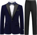 Boys Velvet Tuxedo Suit Slim Fit 2-Piece - Formal Wedding Wear