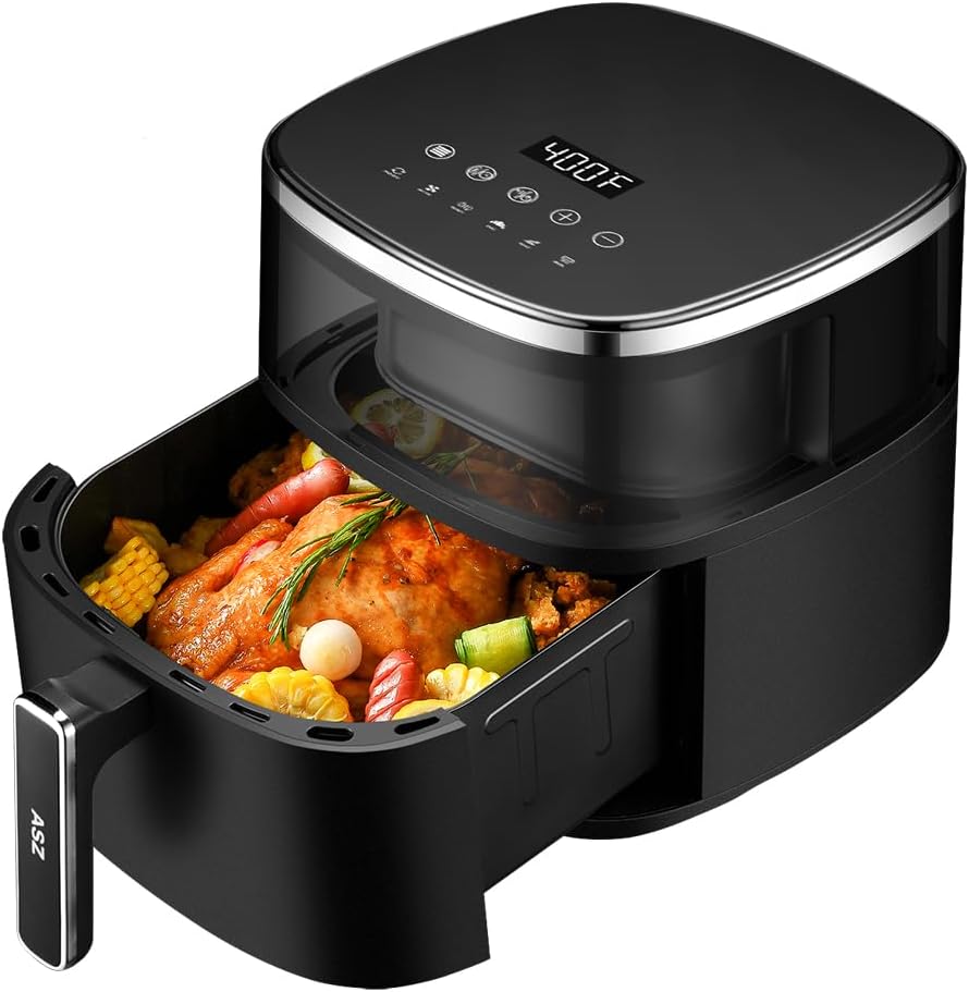 ASZ Digital Air Fryer 6 qt with Window - Versatile Cooking Power