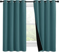 NICETOWN 100% Blackout Curtains for Small Windows, Sea Teal
