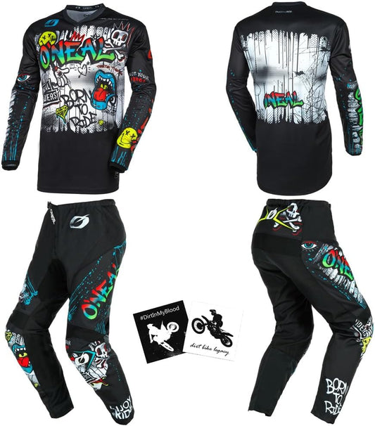 MX Outfit O'Neal Element Rancid Kids Youth Riding Bundle Set
