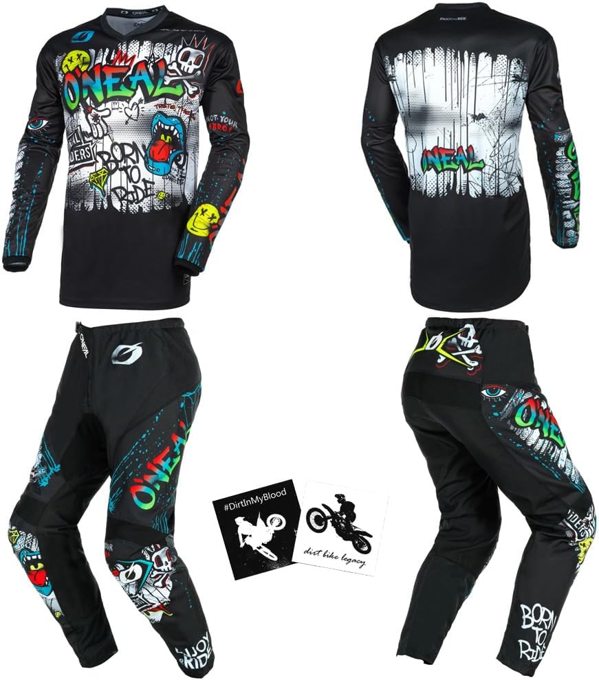 MX Outfit O'Neal Element Rancid Kids Youth Riding Bundle Set