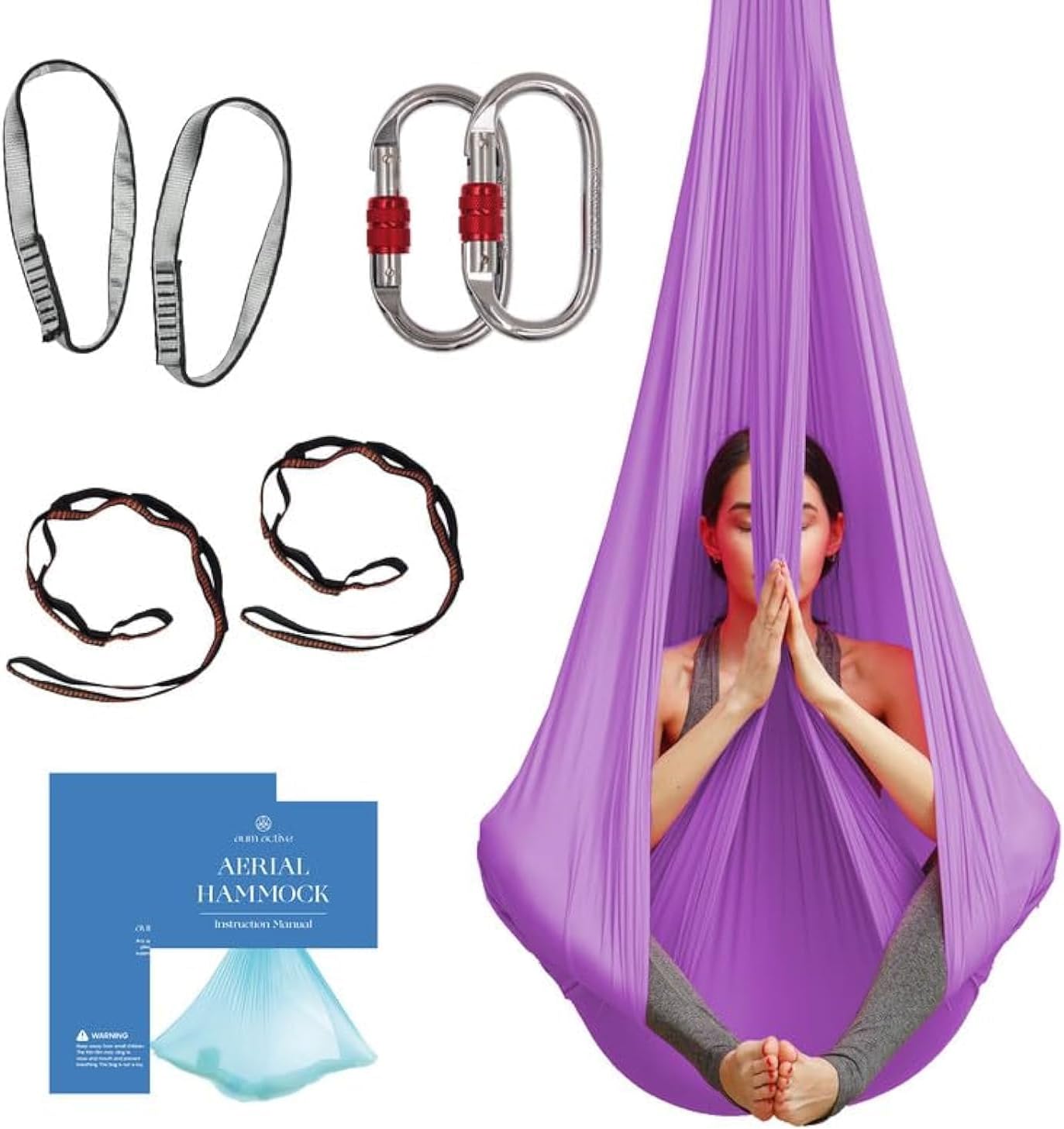 Aerial Silk Yoga Hammock & Swing for Home Inversion Exercises