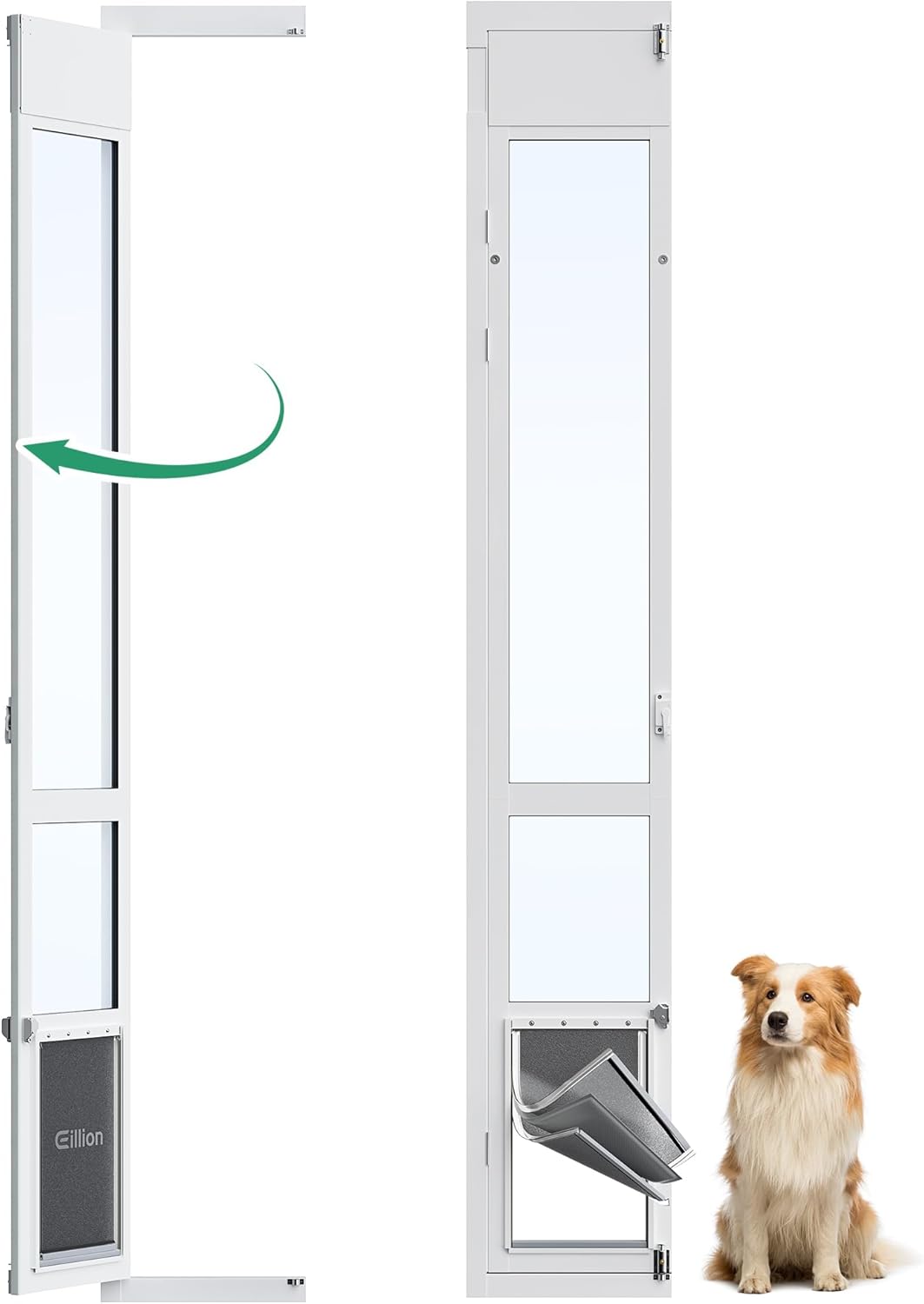 3 Flap Large Dog Door for Sliding Glass Door - Perfect for Pets