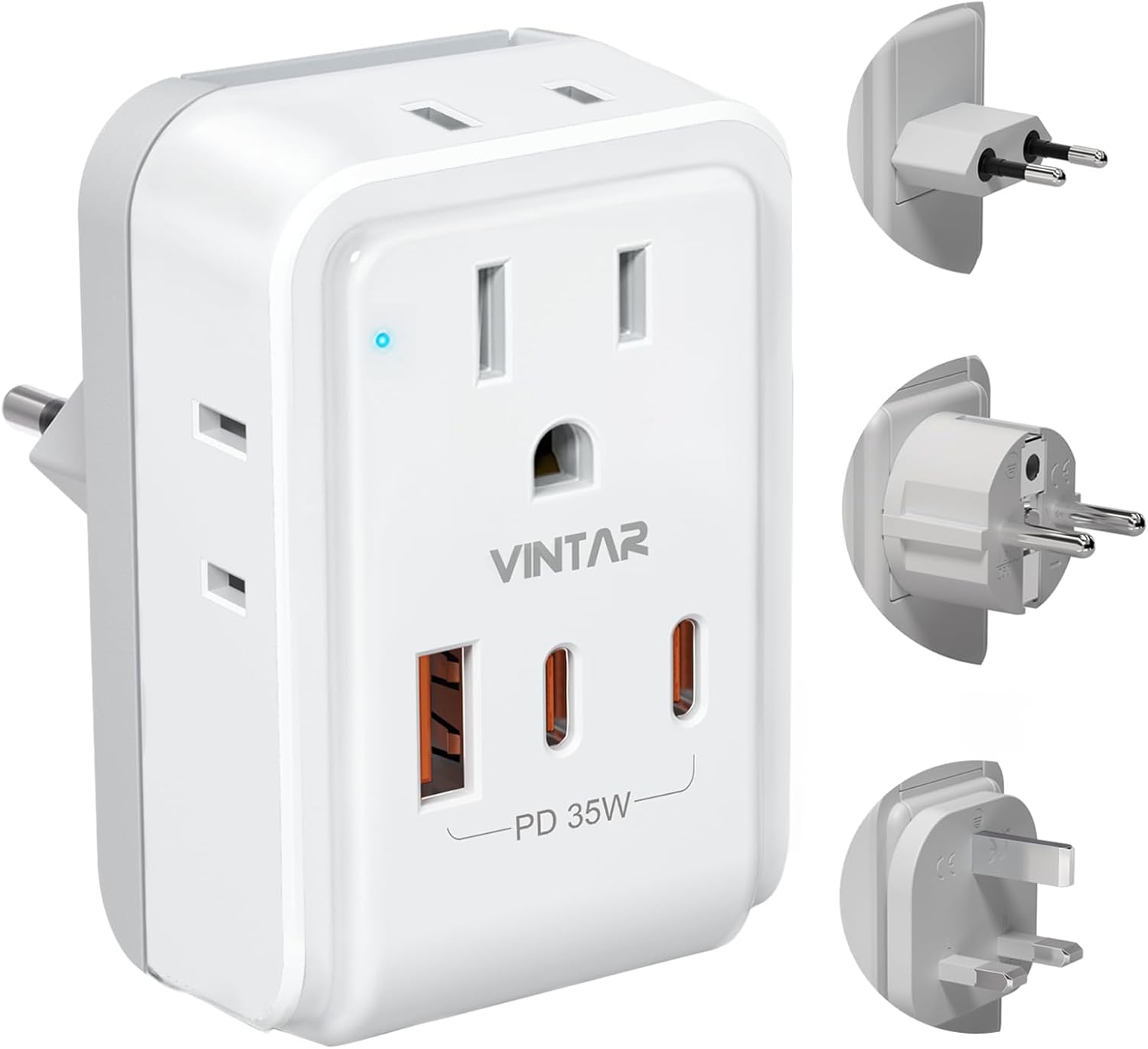 European Travel Plug Adapter Kit for Fast Charging Devices
