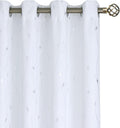 BGment Room Darkening Curtains 45 in Length - Pure White Blackout