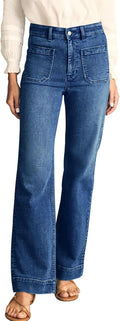 KUNMI Women's Wide Leg Jeans High Waisted Straight Leg - Comfortable