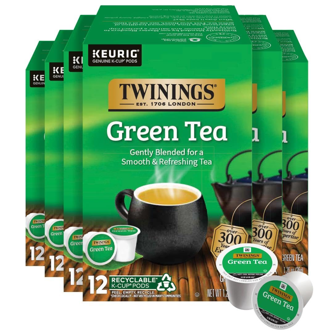Twinings Green Tea K-Cup Pods for Keurig, Smooth and Aromatic