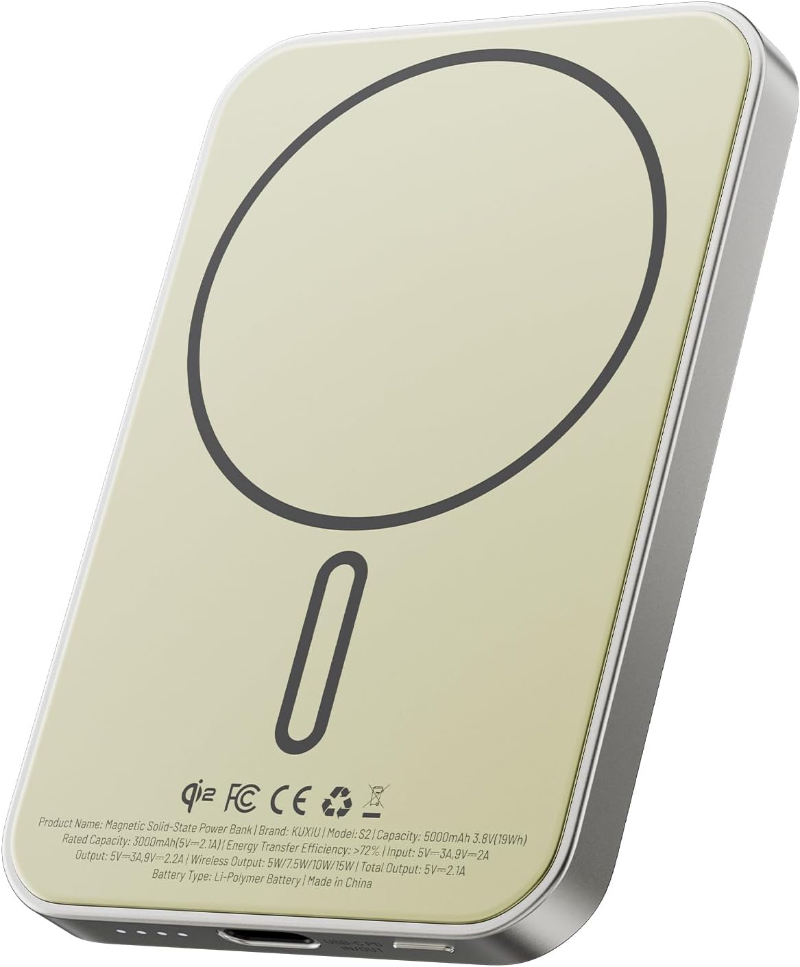 2025 Solid-State Mag-Safe Portable Charger 5000mAh for iPhone