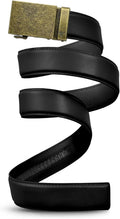 Men's Leather Ratchet Belt 40mm Metal Collection - Smooth Leather