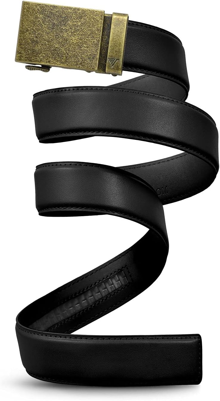 Mission Belt Men's Leather Ratchet Belt for Perfect Fit Every Time
