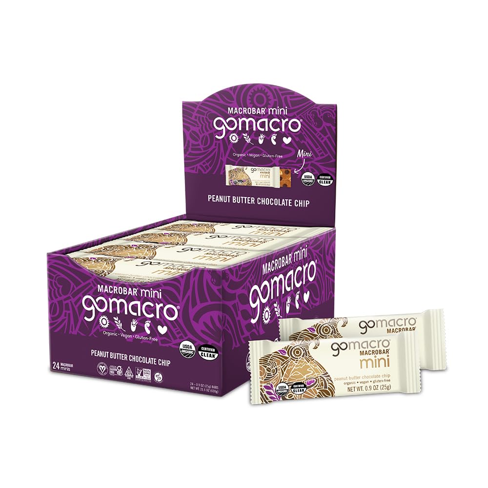 GoMacro MacroBar Mini Organic Vegan Snack Bars - Peanut Butter Delight
