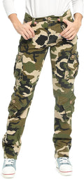 Womens Stretch Casual Cargo Work Pants Camo Combat Tactical Travel