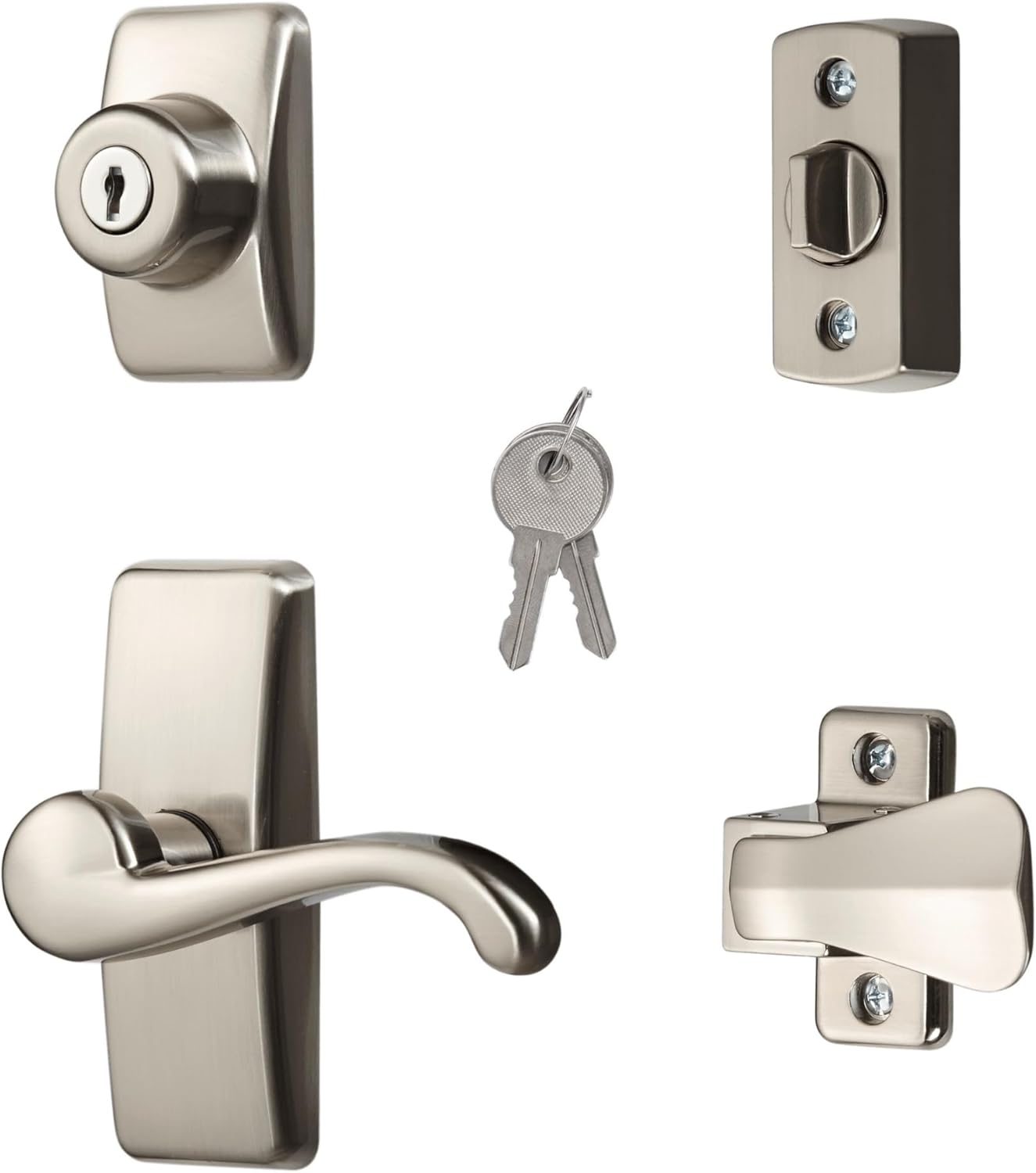 Ideal Security GL Door Lever Set with Keyed Deadbolt Lock Upgrade