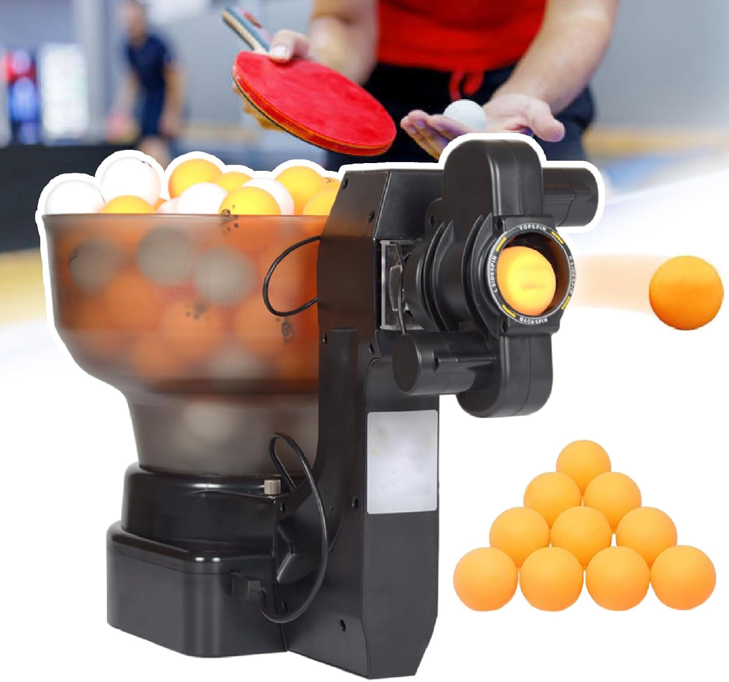 Advanced Ping Pong Robot - 7 Angles, Adjustable Speed, 100 Balls