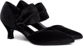 Coutgo Womens Low Kitten Heel Pointed Toe Pumps (Style 81Z2)