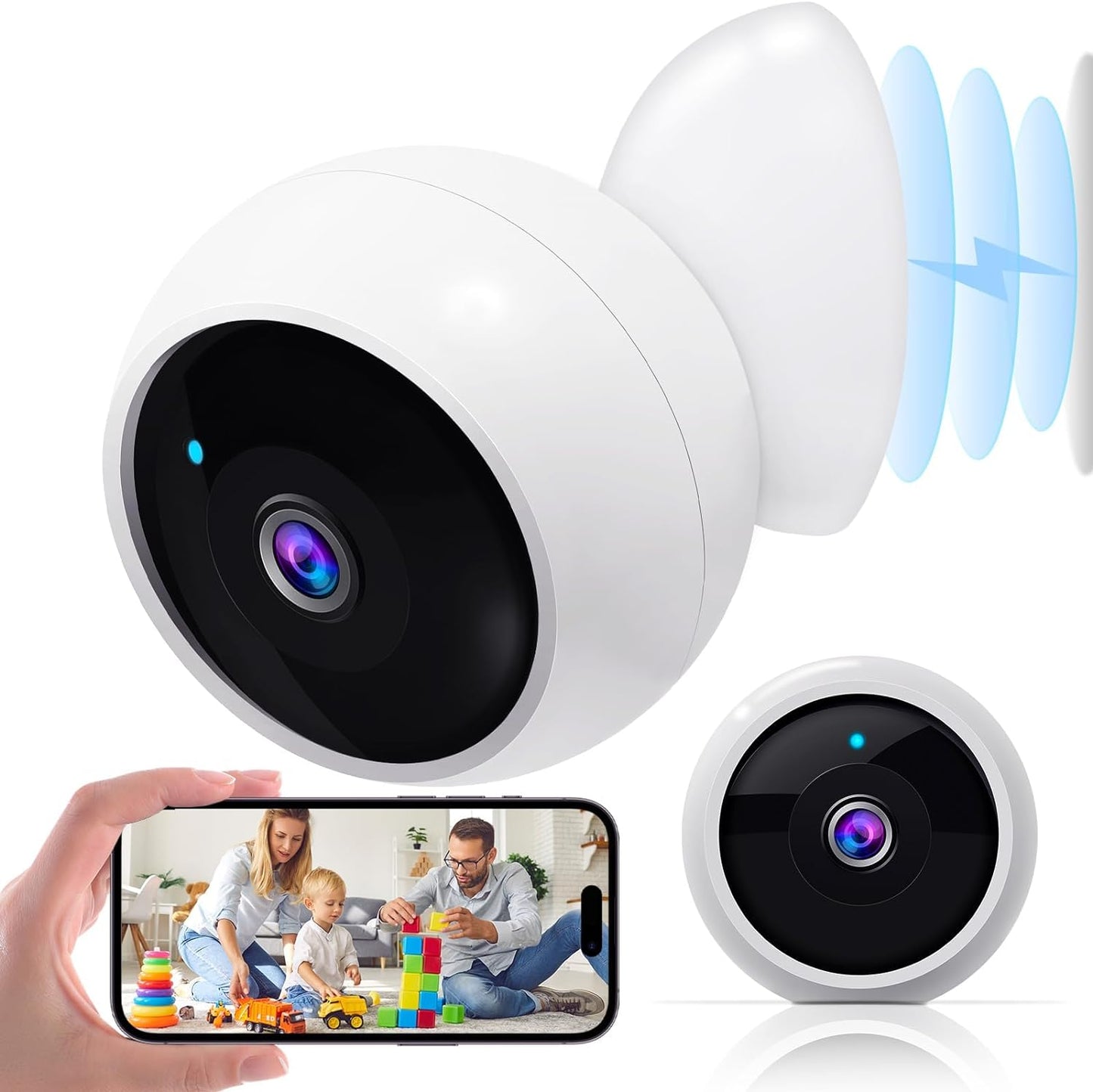 AMTIFO Wireless Outdoor Cam: Install-Free, AI Motion Detection