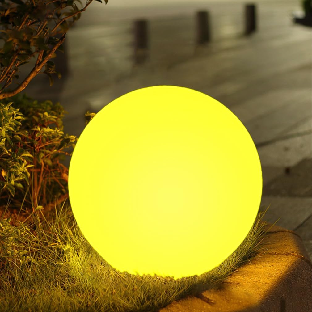 10-in Solar Globe Light for Outdoor Garden with Remote Control
