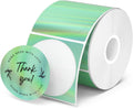 MUNBYN 2in Circle Holographic Thermal Label Stickers Green - Rainbow