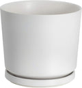 Ekirlin 9 in Ceramic Plant Pot - Minimalist White Planter