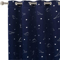 Dinosaur and Star Blackout Curtains for Kids Room - Thermal Insulated