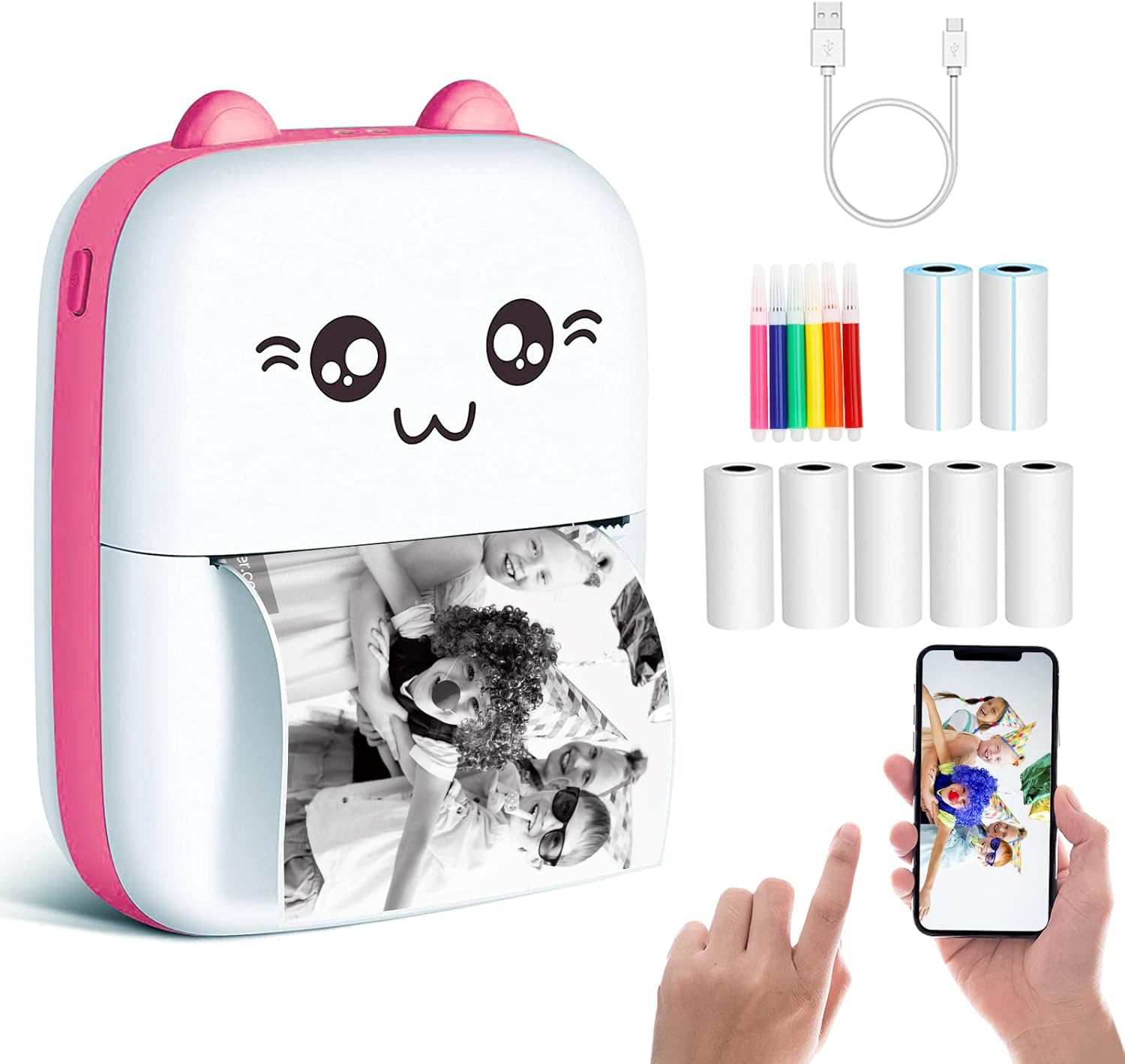 Portable Inkless Sticker Printer - Bluetooth Connectivity